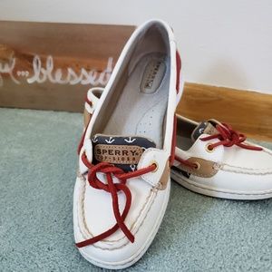 Nautical, red, white and blue shoes